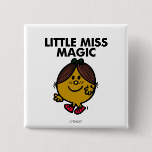 Little Miss Magic Black Lettering 15 Cm Square Badge