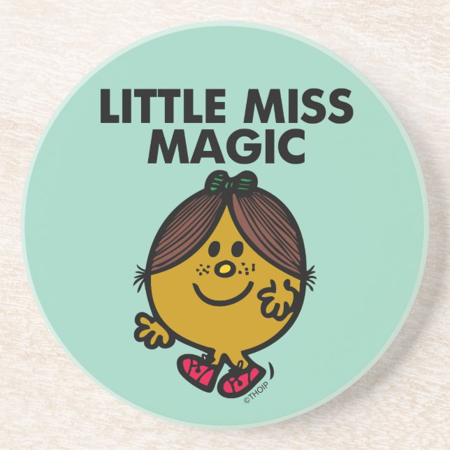 Little Miss Magic | Black Lettering Coaster (Front)