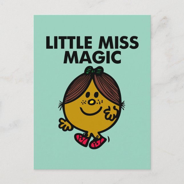 Little Miss Magic | Black Lettering Postcard (Front)