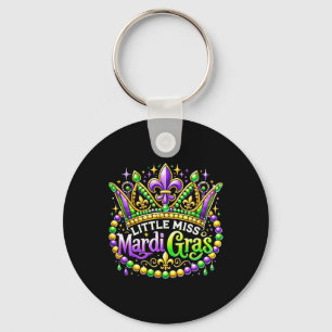 Little Miss Mardi Gras 2025 New Orleans Women Kids Key Ring