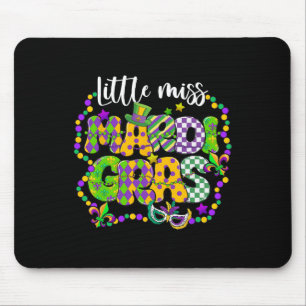Little Miss Mardi Gras Carnival Apparel Girls Wome Mouse Pad