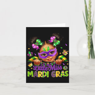 Little Miss Mardi Gras Carnival New Orleans Fleur  Card