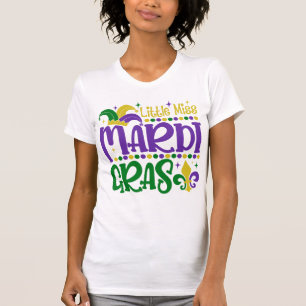 Little Miss Mardi Gras Cute Carnival Outfit T-Shirt