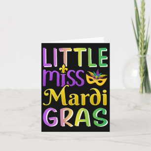 Little Miss Mardi Gras For New Orleans Costume Gir Card