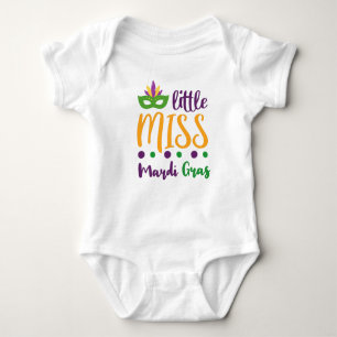 Little Miss Mardi Gras // Fun Cute Baby Bodysuit