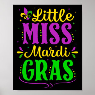 Little Miss Mardi Gras Jester Outfit Girls Kids To Poster