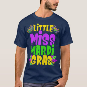 Little Miss Mardi Gras New Orleans Carnival Fat T-Shirt