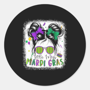 Little Miss Mardi Gras Parades Classic Round Sticker