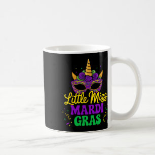 Little Miss Mardi Gras Unicorn Mask For Girls And  Coffee Mug