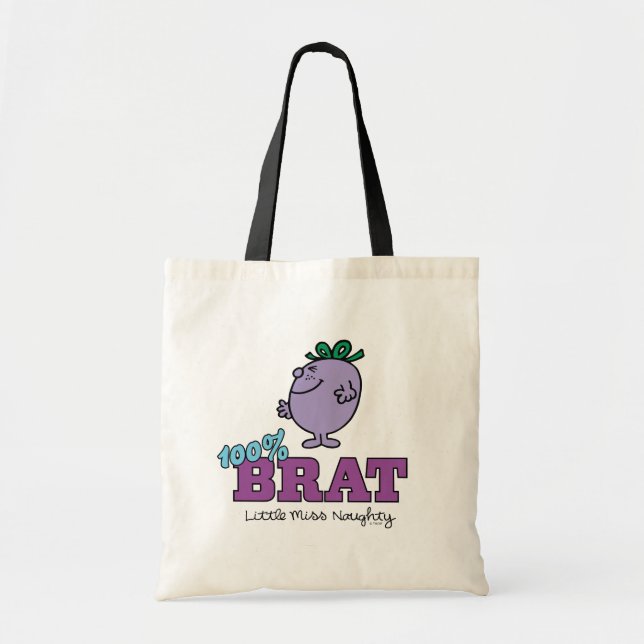 Little Miss Naughty 100% Brat Tote Bag (Front)