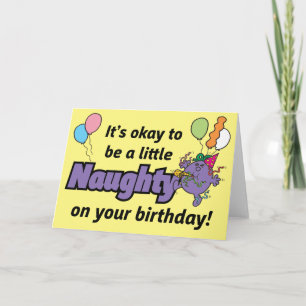 Little Miss Naughty Birthday Card