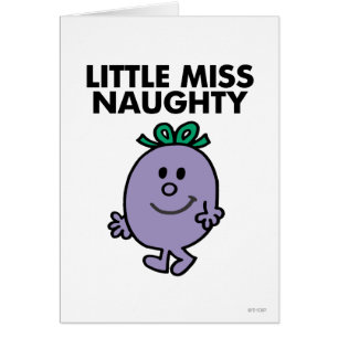 Little Miss Naughty Black Lettering