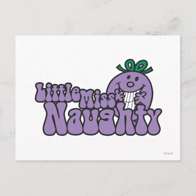 Little Miss Naughty Hiding Postcard (Front)