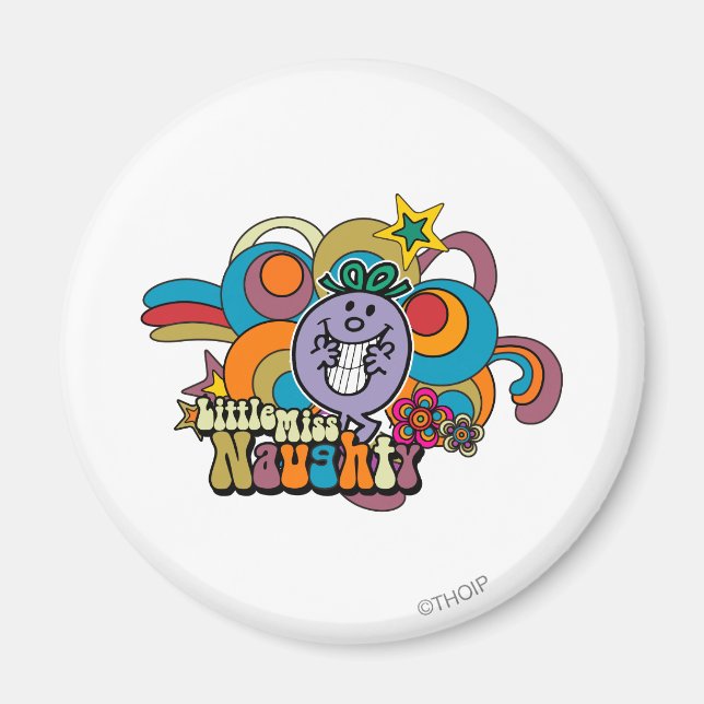 Little Miss Naughty Rainbow Magnet (Front)