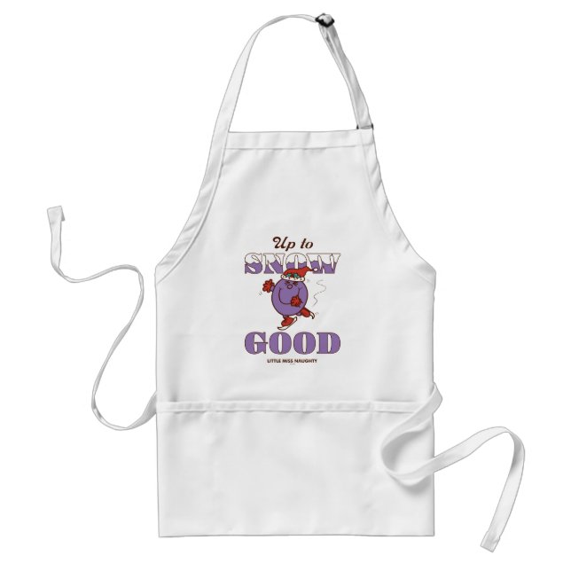 Little Miss Naughty Up to Snow Good Standard Apron (Front)