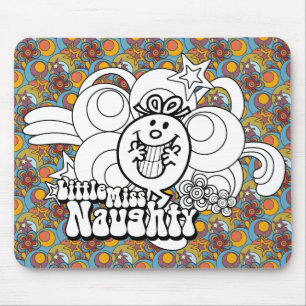 Little Miss Naughty With Bold Background Mouse Pad