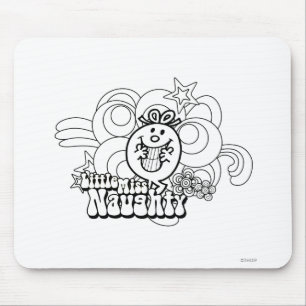 Little Miss Naughty With Bold Background Mouse Pad