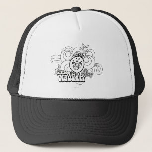 Little Miss Naughty With Bold Background Trucker Hat