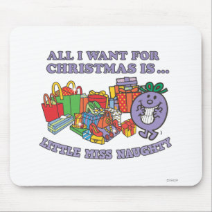 Little Miss Naughty's Christmas Joy Mouse Pad