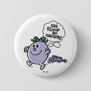 Little Miss Naughty's Three Step Plan 6 Cm Round Badge