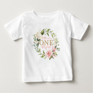 Little Miss ONE-derful Floral First Birthday Tee