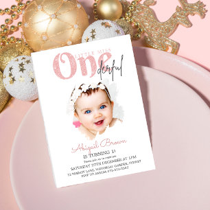 Little miss Onederful 1st birthday invitation