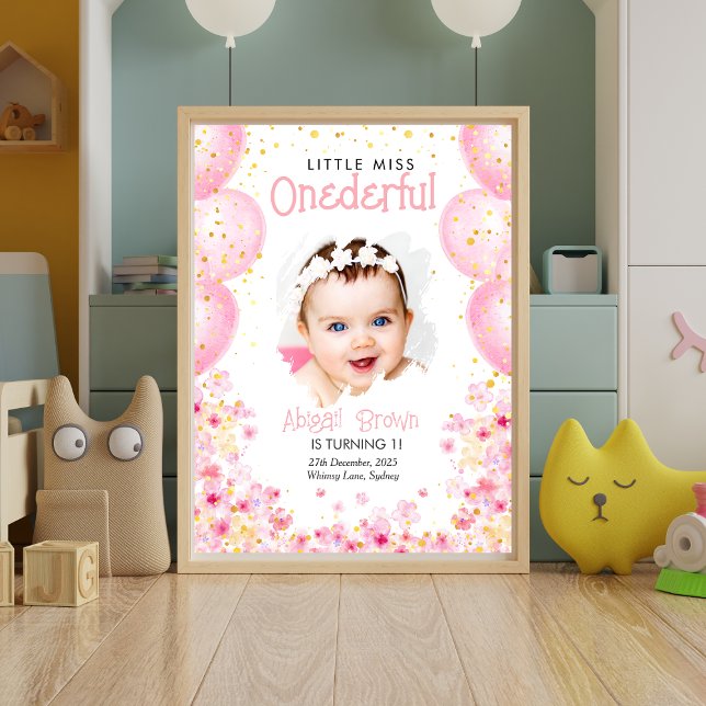 Little miss onederful 1st birthday  poster (Creator Uploaded)