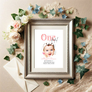Little miss onederful 1st birthday  poster
