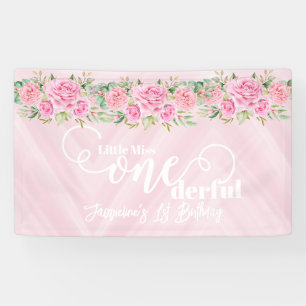 Little Miss ONEderful 1st First Birthday Banner