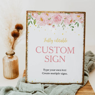 Little Miss ONEderful Birthday Custom Table Sign