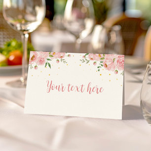 Little Miss ONEderful Birthday Food  Place Card