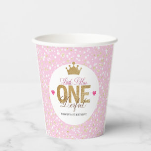 Little Miss onederful Birthday Paper Cups