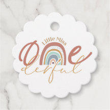 Little Miss Onederful Favour Tags