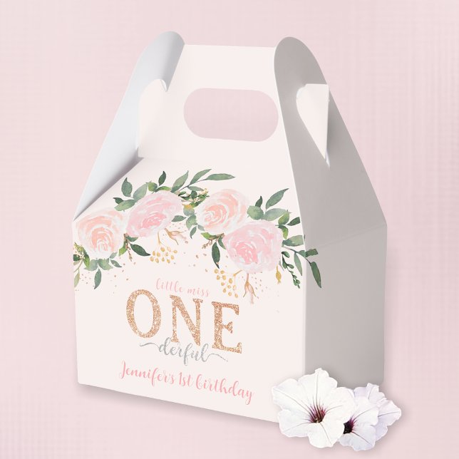 Little Miss Onederful First Birthday Favour Box (Creator Uploaded)