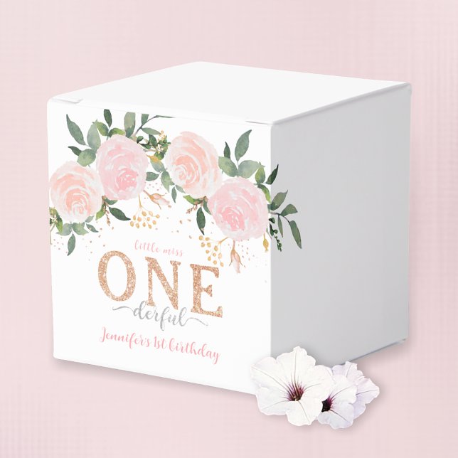 Little Miss Onederful First Birthday Favour Box (Creator Uploaded)