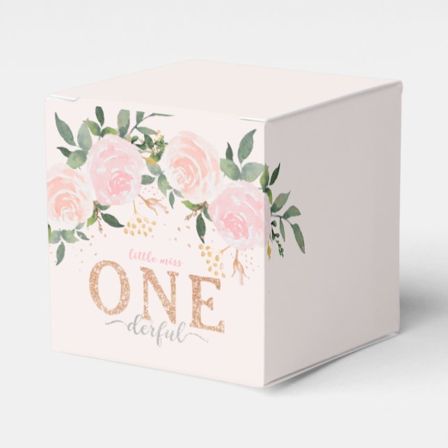 Little Miss Onederful First Birthday Favour Box (Front Side)