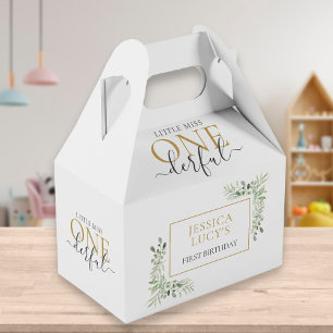 Little Miss ONEderful Girl First Birthday Cute Favour Box