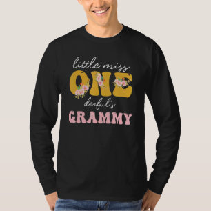 Little Miss Onederful Grammy 1 Year Old Girl Birth T-Shirt