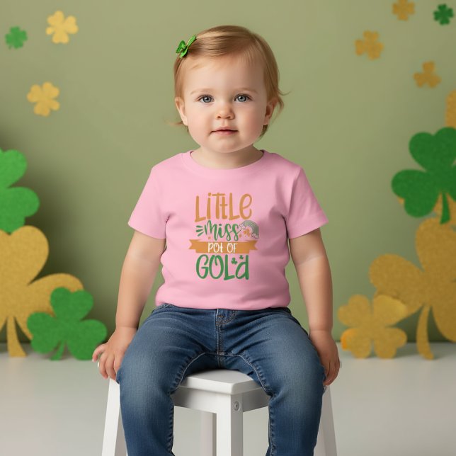 Little Miss Pot Of Gold St Patrick T-Shirt for Kid (Creator Uploaded)