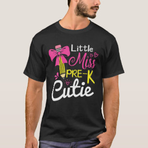 Little Miss Pre-K Cutie Back To School Girls T-Shirt