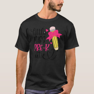 Little Miss Pre K Cutie First Day Of School Hello T-Shirt