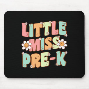 Little Miss Pre-K Girls Back To School Retro Daugh Mouse Pad