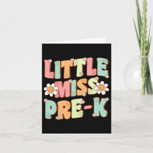Little Miss Pre-k Girls Ck To School Retro Daughte Card