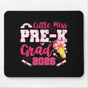 Little miss pre-k grad 2026 coquette preschool mouse pad