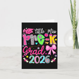 Little Miss Pre-K Grad 2026 Preschool Graduation Card