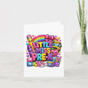 Little miss pre-k grad preschool card