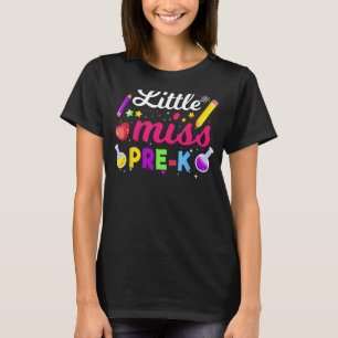 little miss Pre-k Grader girls 1st day back to sch T-Shirt