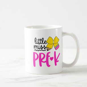Little Miss Pre K Pencil Bow For Girls First Day O Coffee Mug