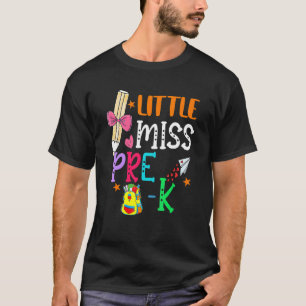 Little Miss Pre K Second Grade First Day Of School T-Shirt