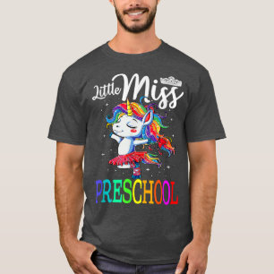 Little Miss Preschool First Day Of School Girls Gi T-Shirt